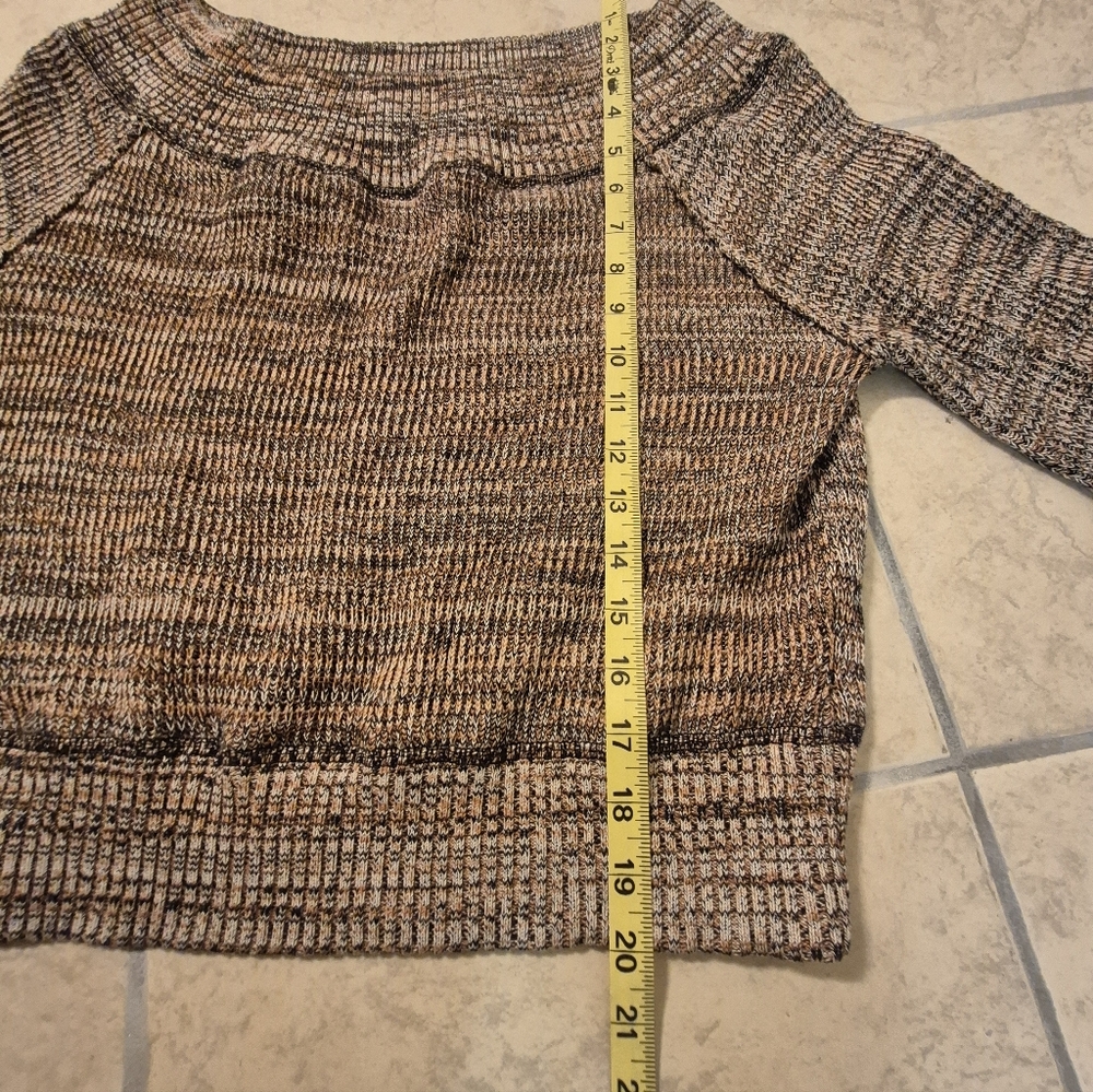 Free People Sugar Rush Wild Horses Off Shoulder Cropped Sweater Medium - Picture 5 of 6
